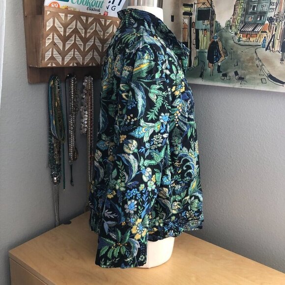 Charter Club Button Front Jacket - Paisley Floral Whimsy Core - Picture 5 of 10